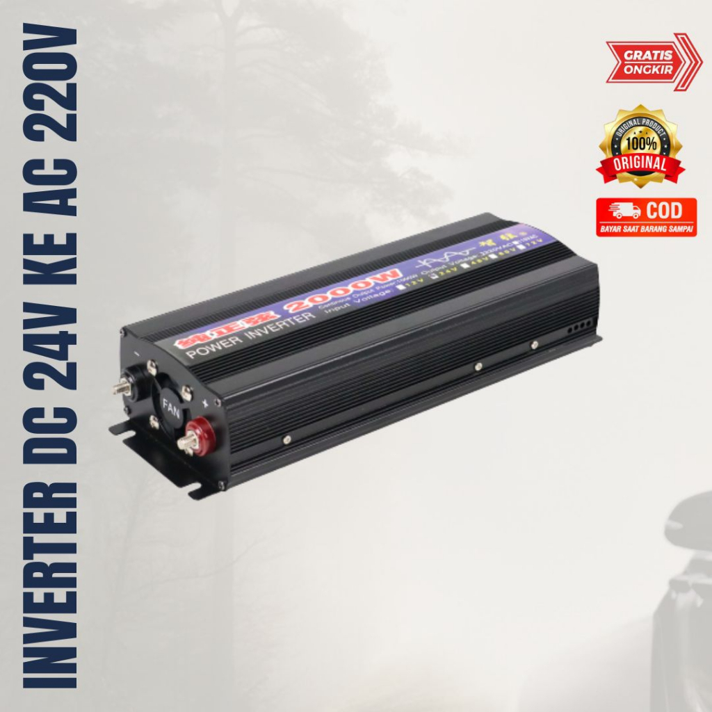 Inverter Pure Sine Wave Car Power Inverter DC 24V to AC 220V 2000W - SY2000 - Sunyima Inventer Mobil