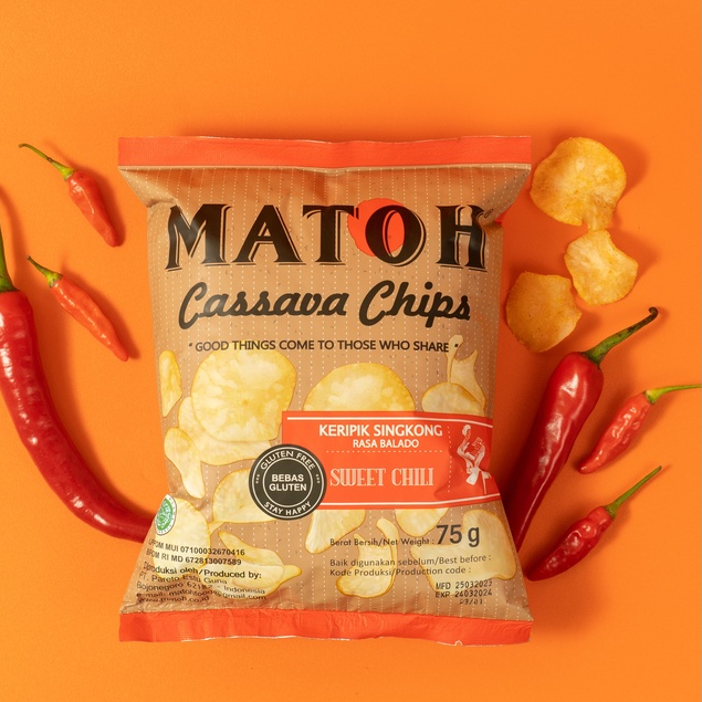 

MATOH Cassava Chips Flavor Balado / Sweet Chili 75gr