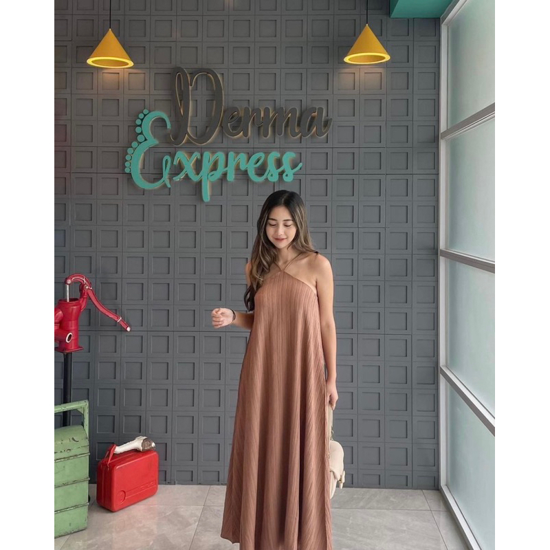 Areum.Wears | Zoey Dress (Dress Tanktop Maxi Wanita Flowy)