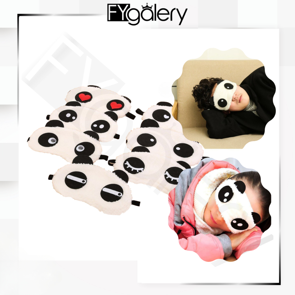 FYGALERY HL0071 Penutup Mata Tidur Karakter Lucu Panda Sleeping Eye Cover Mask