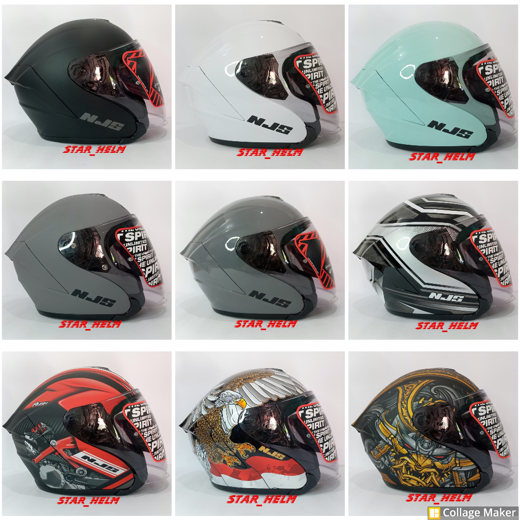 HELM NJS KAIROZ ORIGINAL 100% | HELM HALF FACE NJS KAIROZ ORIGINAL 100%