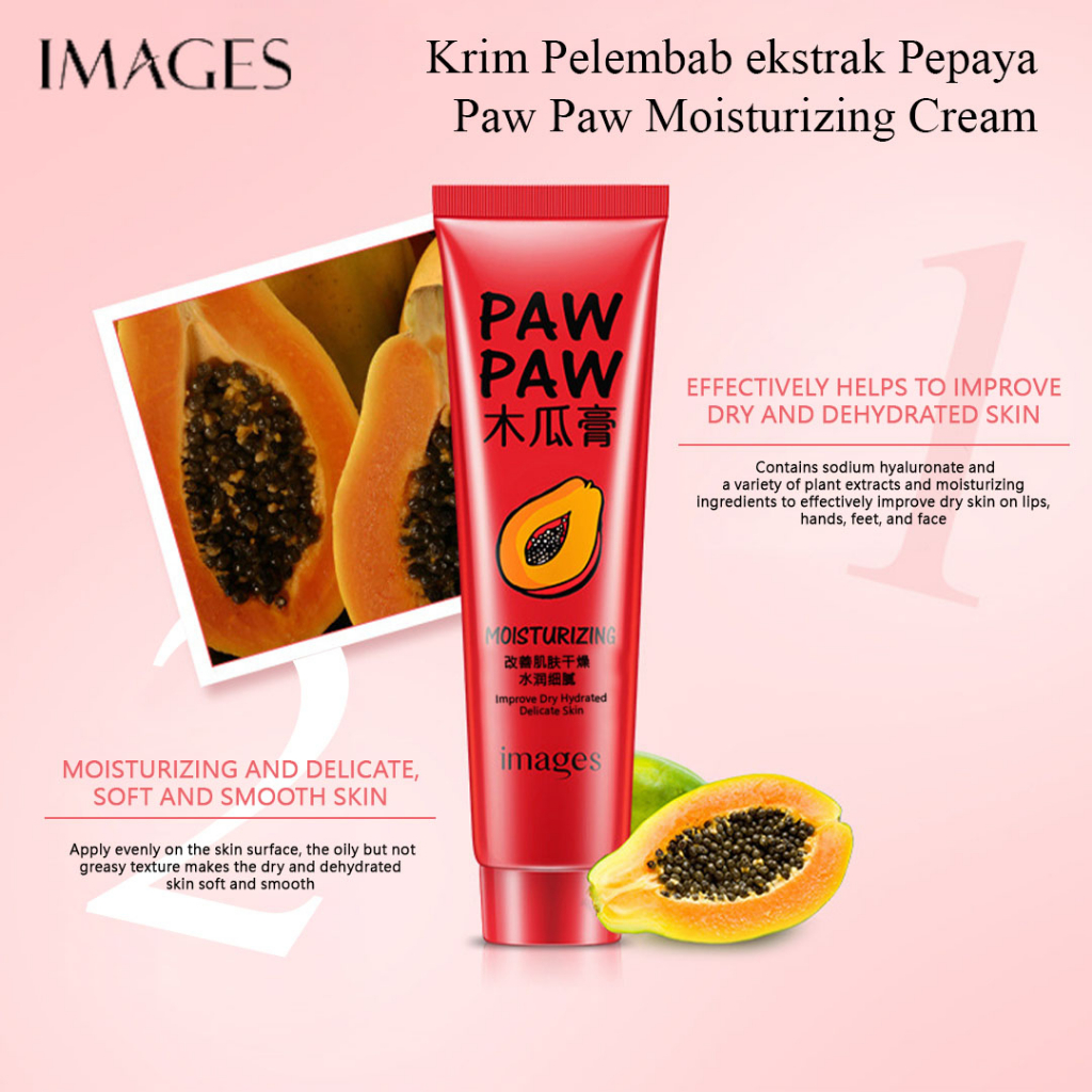 IMAGES Krim Pelembab ekstrak Pepaya Paw Paw Moisturizing Cream