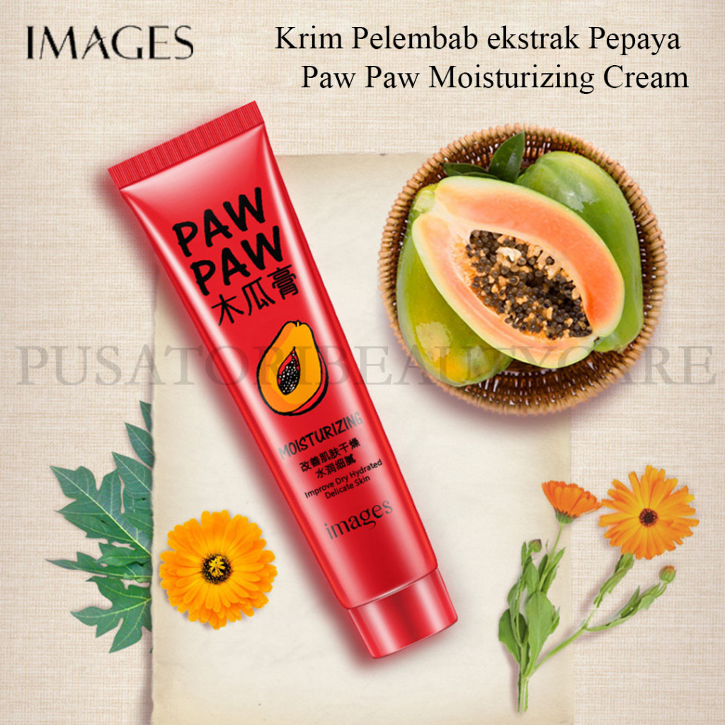 IMAGES Krim Pelembab ekstrak Pepaya Paw Paw Moisturizing Cream