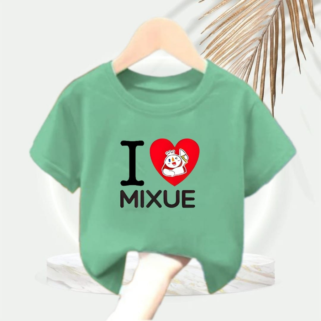 Kaos Anak I Love Mixsu Vista Terry/Atasan Size S,M,L,XL