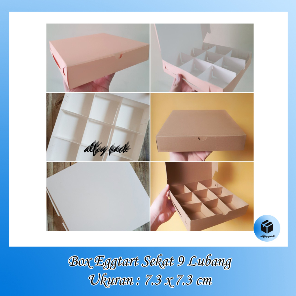 

1pack isi 10pcs DUS EGGTART SEKAT 9 VARIAN WARNA BOX EGG TART KLAPERTART BAKPAO KARAKTER UKURAN LUBANG 7.3X7.3 CM KOTAK PACKAGING FRUIT PIE KUE SOES