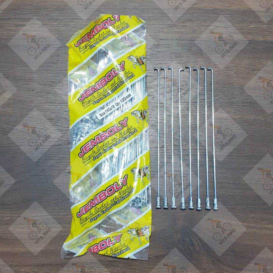 Ruji Jari Jari Spoke Sepeda 18 Inch 14G x 18 Chrome CP
