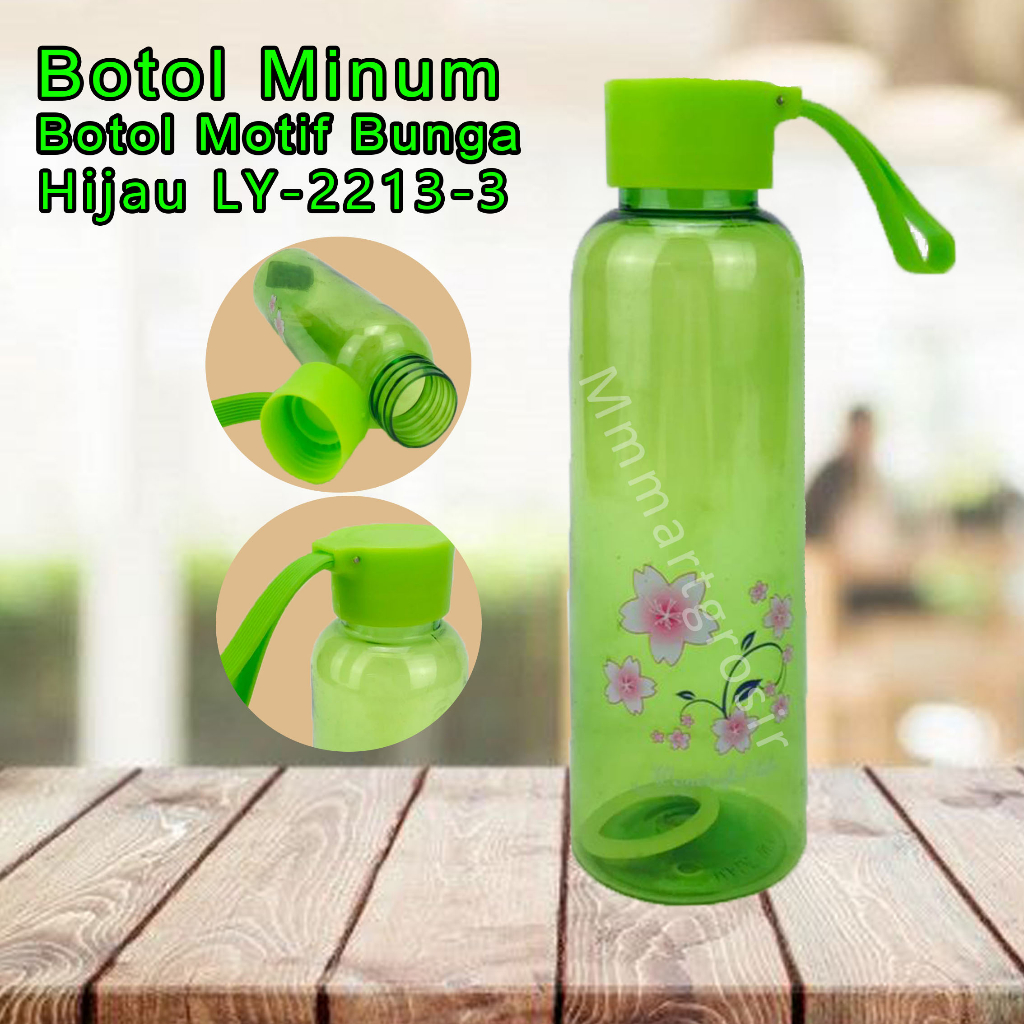 Botol Minum / Botol Plastik / Motif Bunga / 500ml / LY- 2213-3