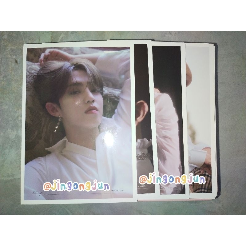 Seventeen social club mini poster listing card da capo al fine set member scoups joshua jeonghan jun