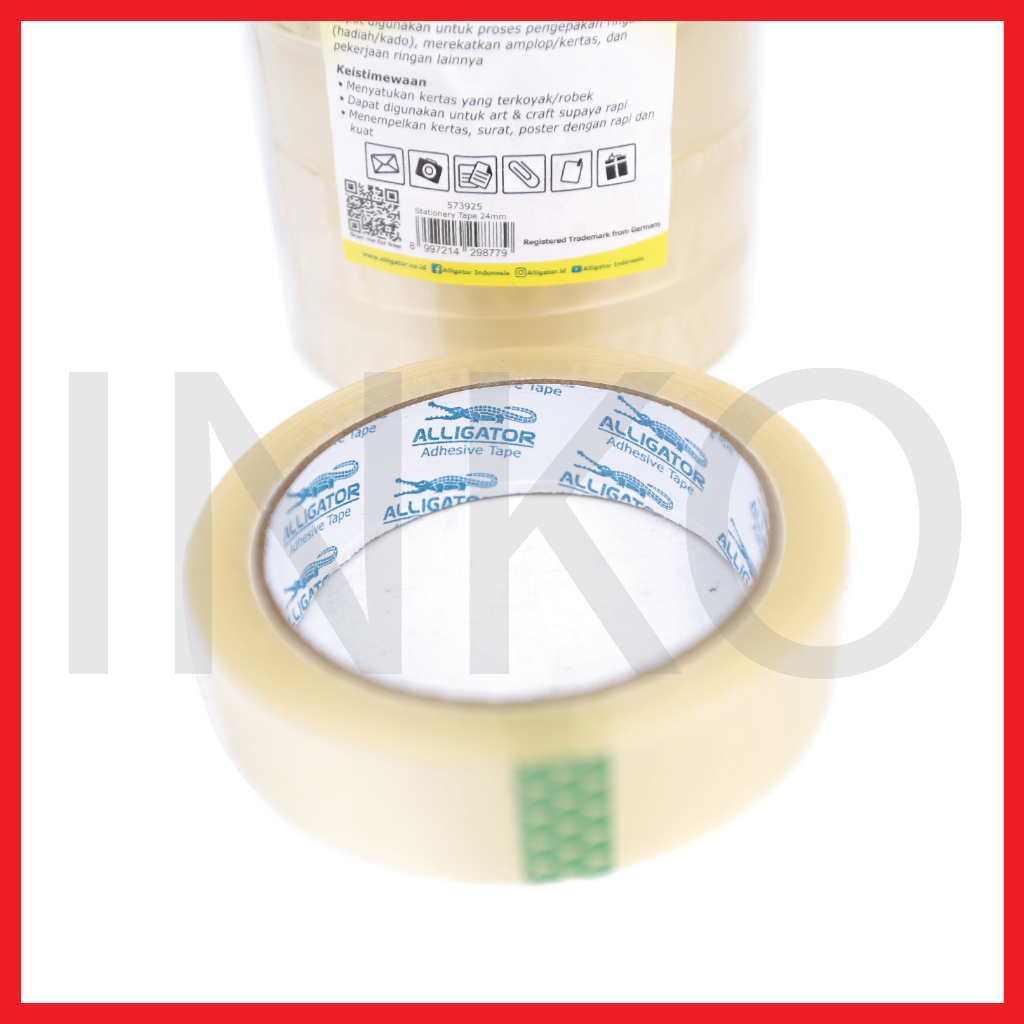 

ALLIGATOR STATIONERY ADHESIVE TAPE 24MMX72Y