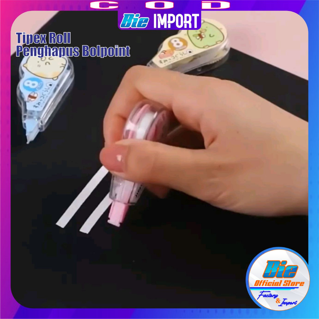 Tipe X Roll Premium Penghapus Bolpoint Transparan Impor Best Seller