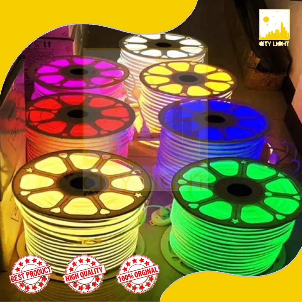 Lampu Neon Flex 10 Meter Lampu Selang Sign Name Nama Toko Hias Cafe 10M Flexible Waterproof