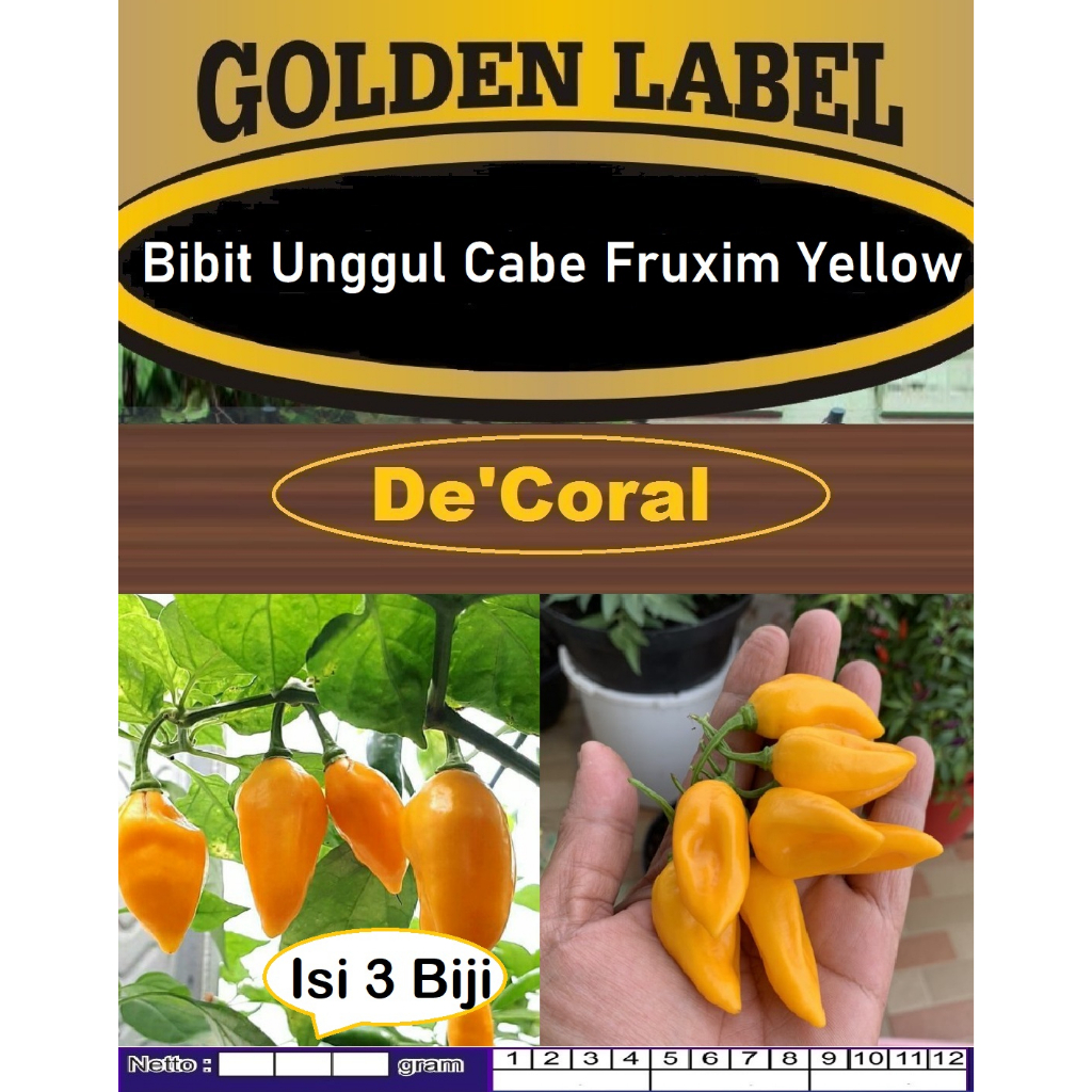 Bibit Unggul Cabe Fruxim Yellow | Biji Benih Cabe Fruxim Super Pedas