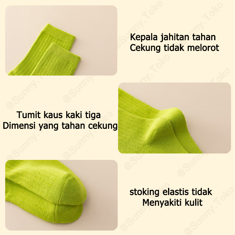 (0-8 Tahun)Katun Murni Socks good quality Kaos kaki anak laki laki Kaos Kaki Anak Plain Socks kaki anak perempuan