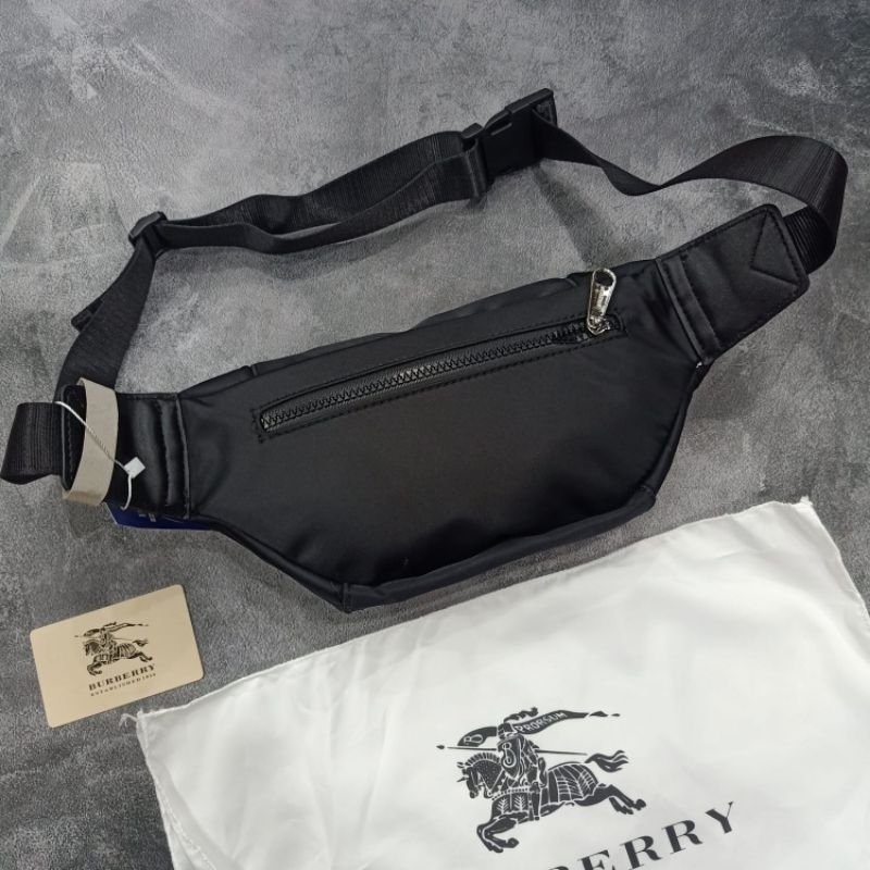 Waistbag Burberry Nylon Black Belt bag tas pinggang Import