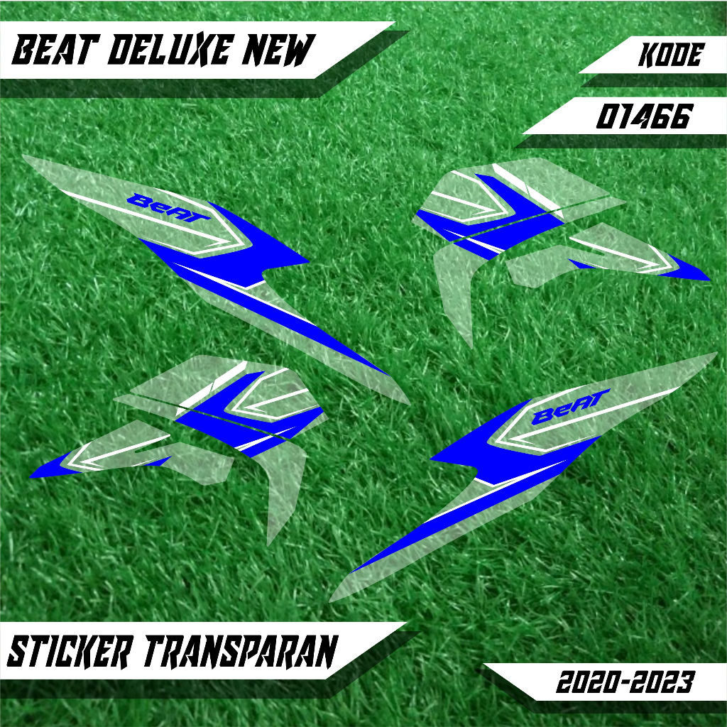 01466 sticker striping transparan sepeda motor honda beat deluxe
