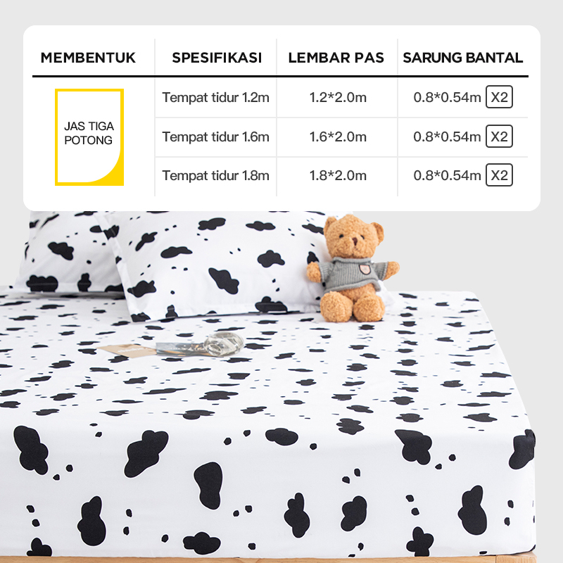 Seprei Halus Premium Ukuran 120CM X 200CM Sprei Motif Karakter Free Sarung Bantal WH66