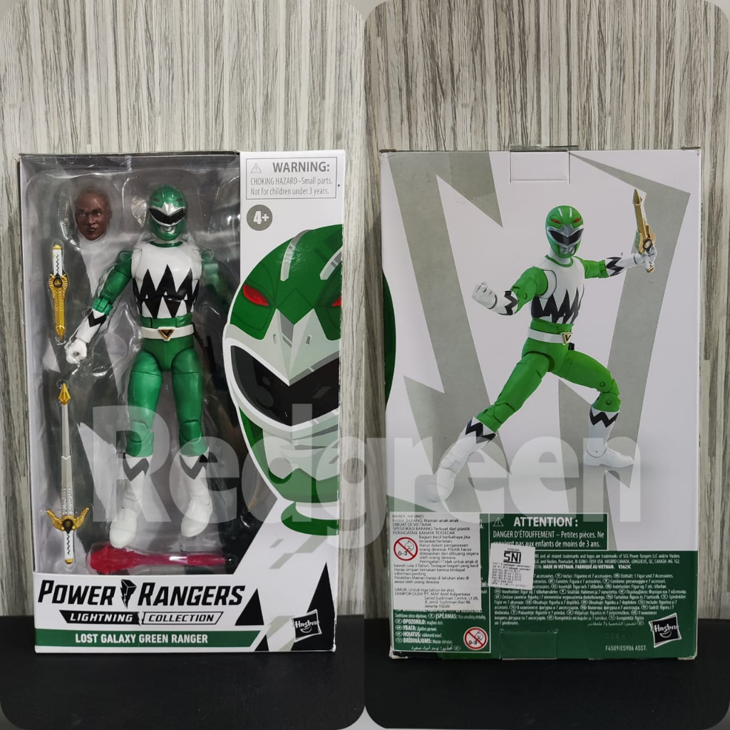mainan Power Rangers hasbro ori Lightning Collection Lost Galaxy Green Ranger Figure mainan anak kad
