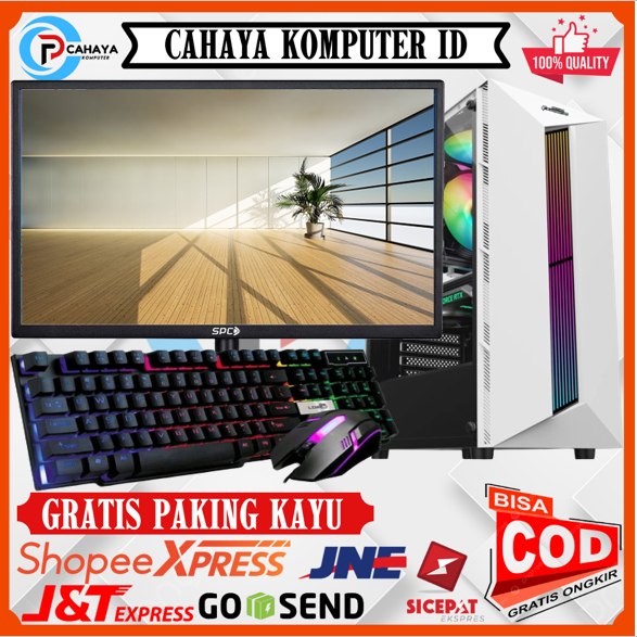 Paket Cpu Intel I5 Ram 8GB HDD 500GB Monitor 19 Inch Siap Pakai Garansi 1 Tahun