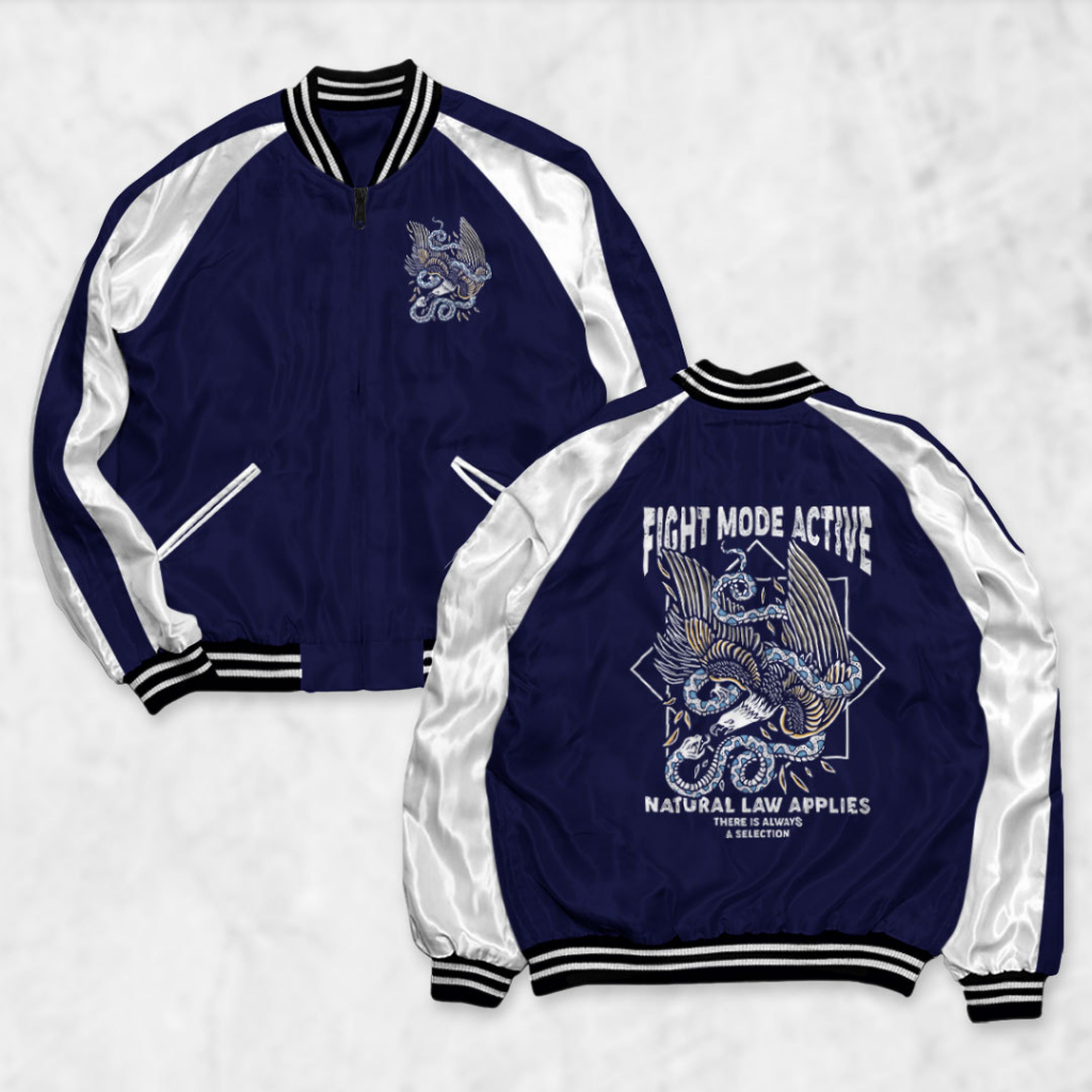 Fortglass Jaket Sukajan Motif MODE Sablon Jaket Pria Wanita Distro Unisex Japan Premium Original