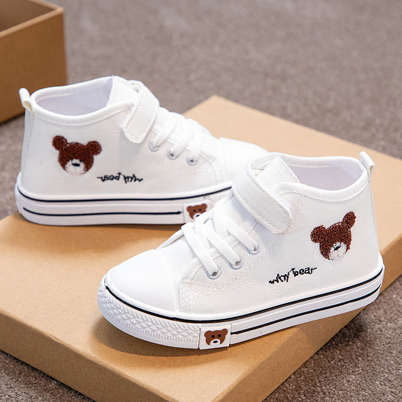 30971 Sepatu Sekolah Anak Import Canvas Bear Shoes