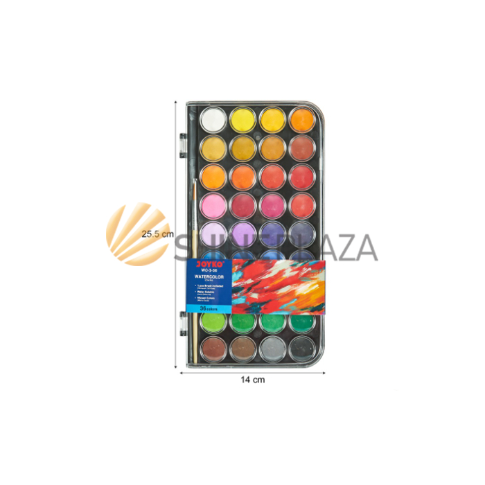 

HJK Watercolor Cake Set WC-3-36 Joyko - Cat Air Watercolour Isi 36 Warna