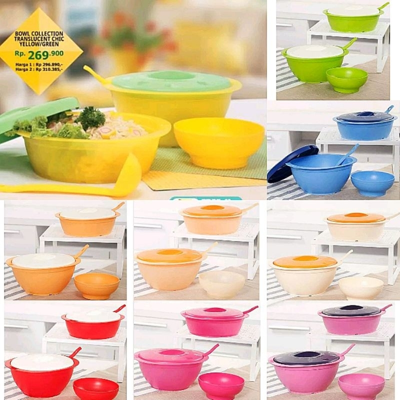 VENTY / GRANDE BOWL +SOUP SPOON / TEMPAT SAYUR PLUS CENTONG TUPPERWARE MERK IFA COOKWARE Bowl Collec
