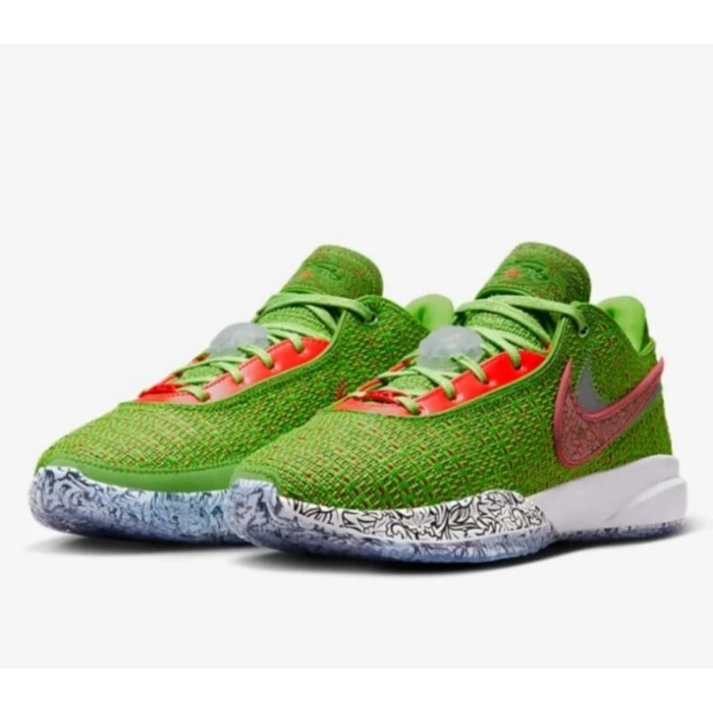 Sepatu Nike Lebron XX Christmas EP Green Apple Men Shoes OriginalADA BOX ORIIII .. PAPER BAG FOOT LO