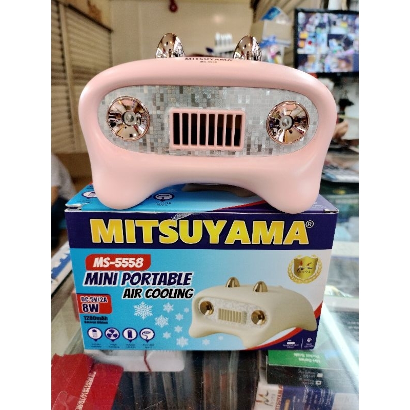 MITSUYAMA MS-5558 AC Mini Portabel Water Tank 3 Speed Ultra Quiet Artik Air Coller Fan Air Cooling