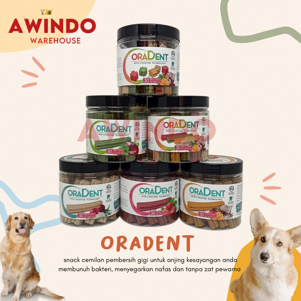 ORADENT - Oradent Dentalight Cemilan Snack Hewan Anjing Dental Chew Pembersih Gigi