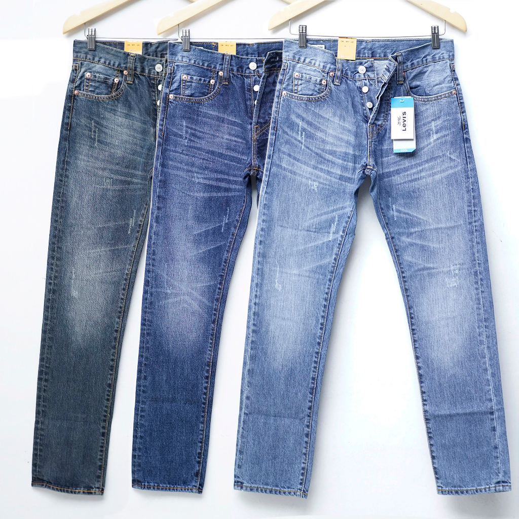 Levis 501 Destroy - Celana Jeans Pria - Bonus Paperbag