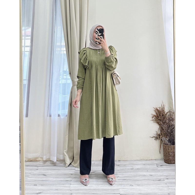 TUNIC KEKINIAN azhari bahan polo linen