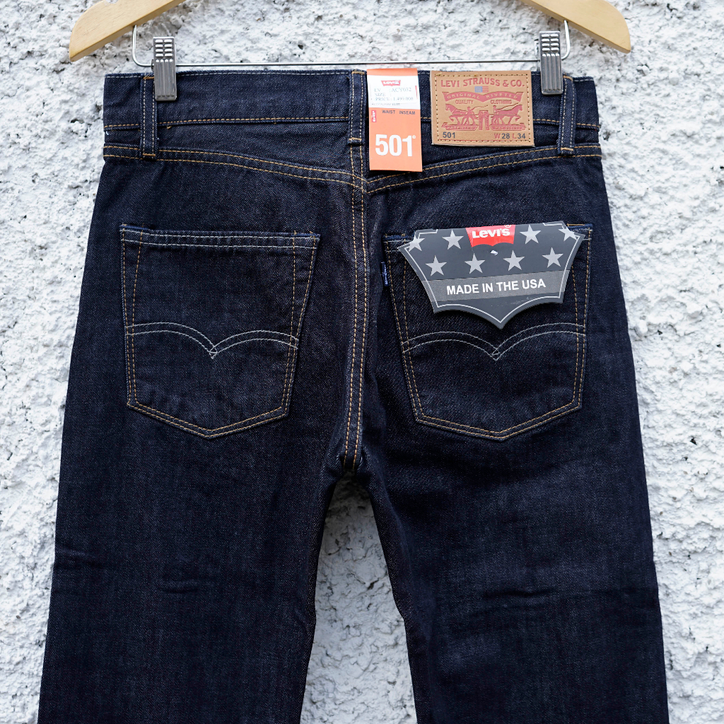 Levi's 501 Made in USA - Celana Jeans Pria - Bonus Paperbag