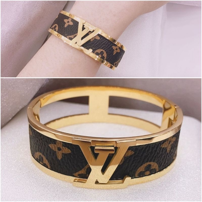 Gelang Titanium asli Kilau mirip emas asli Anti Karat Anti Alergi Premium Quality Mirip emas asli Anti Karat Anti Alergi Bracelet Stainless Steel G1029