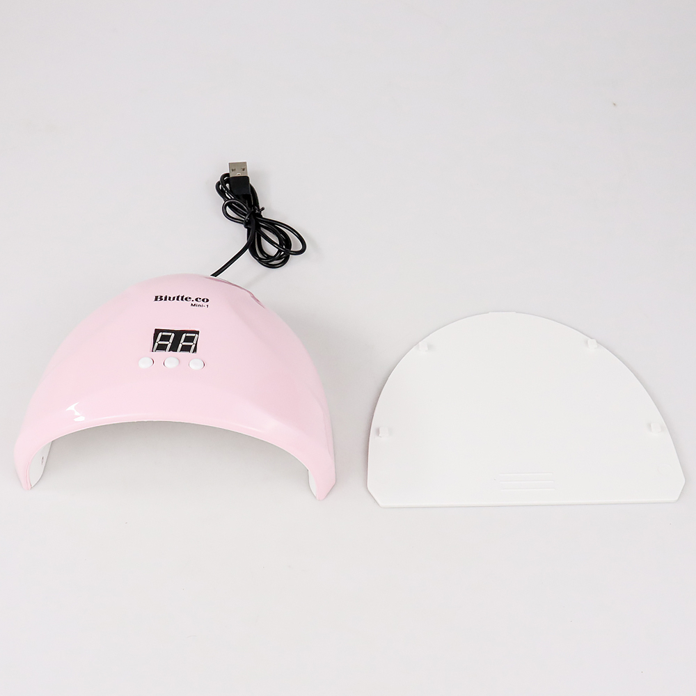 Biutte.co Pengering Kutek Kuku UV LED Nail Dryer 36W 54W - Mini-1 - Pink Putih