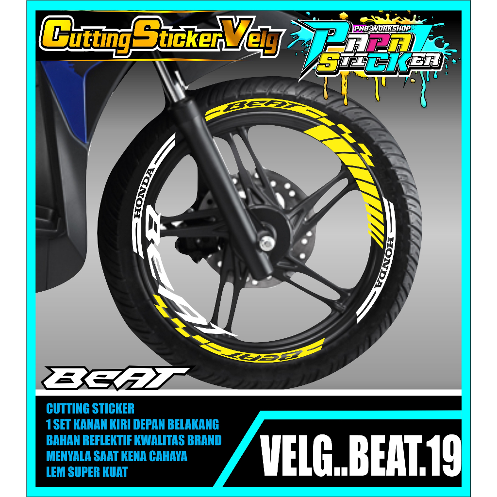 STIKER  VELG BEAT CUTTING STICKER VELG BEAT CUTTING VARIASI 19