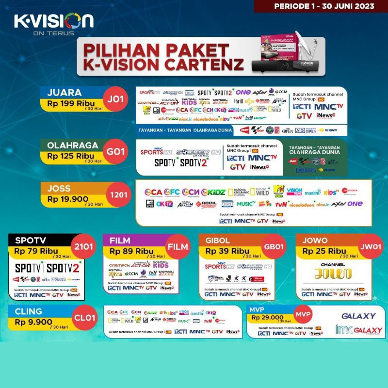 Paket Kvision Bromo Cartenz dan GOL Kvision Paket Lengkap