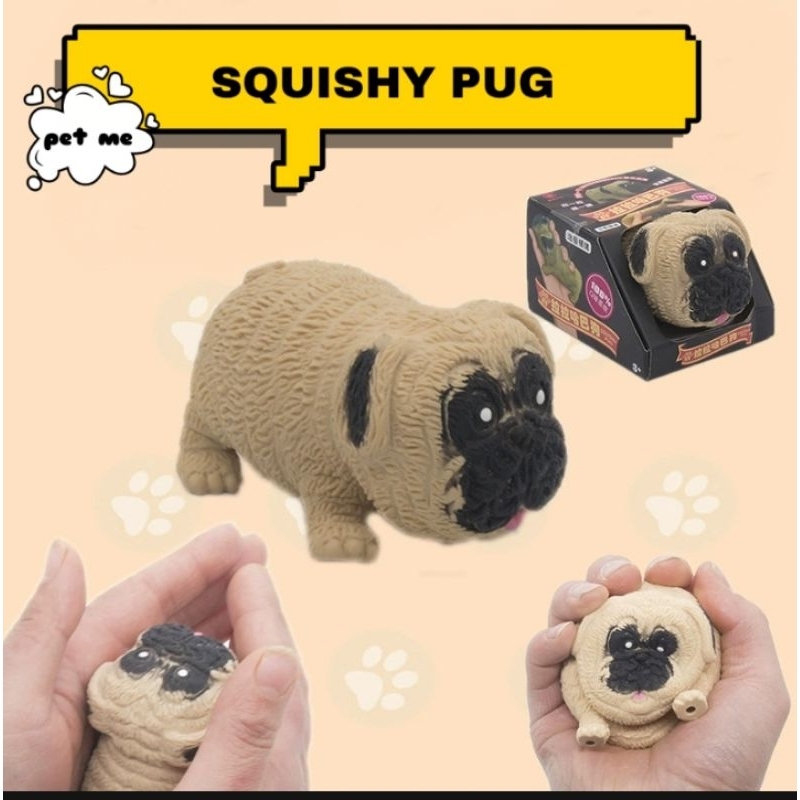 Squishy AntiStress Powder Dog &amp; pig  Squishy Pencet Pencet Tarik Tarik Squishy Lucu Squishy Hilangkan Beban