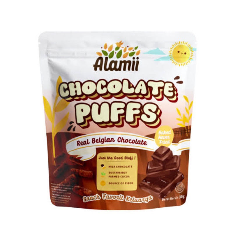 ALAMII PUFFS / SNACK BAYI SEHAT ALAMI / SNACK MPASI / ALAMI COKELAT KEJU TOMAT JAGUNG 25 gr 30gr