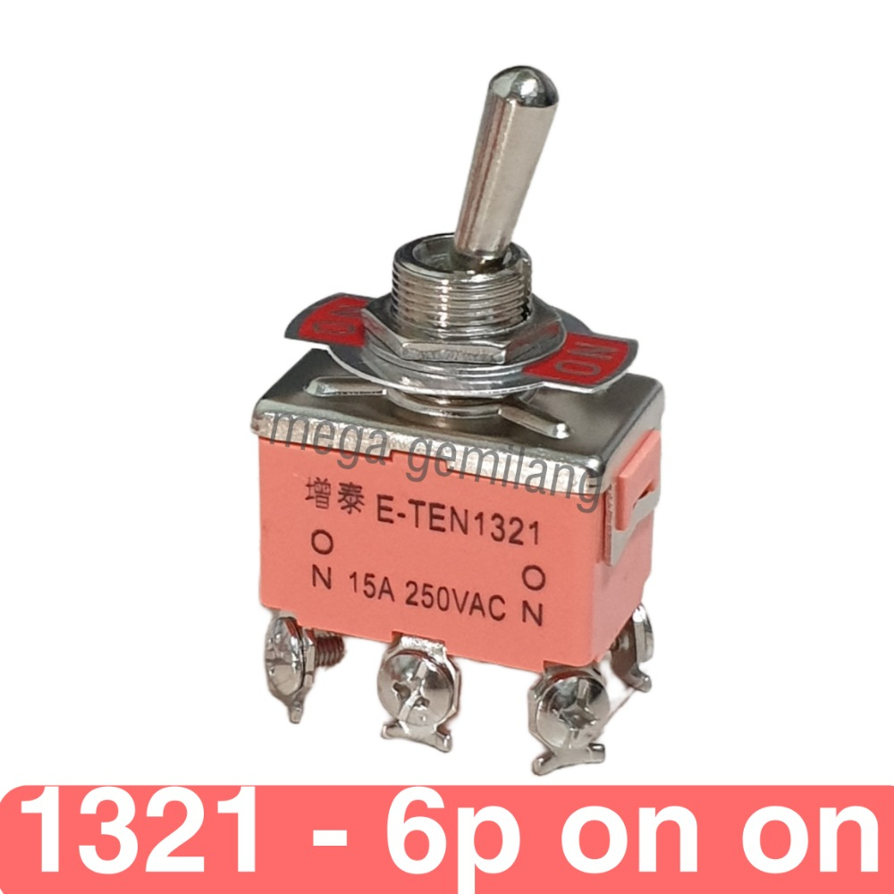 Saklar Toggle 6 pin on on