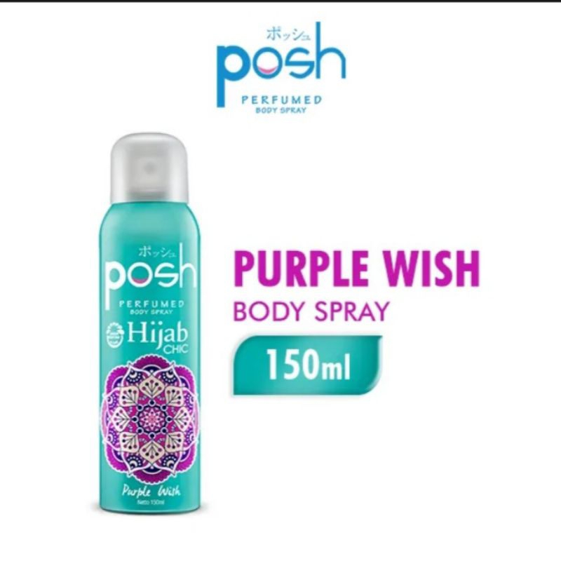 posh body spray hijab green blossom 150ml