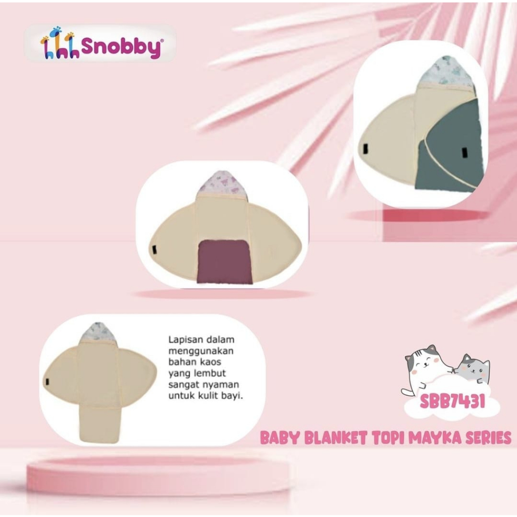 Snobby Baby Blanket Selimut Bayi Topi Lembut Motif Print Mayka Series - SBB 7431