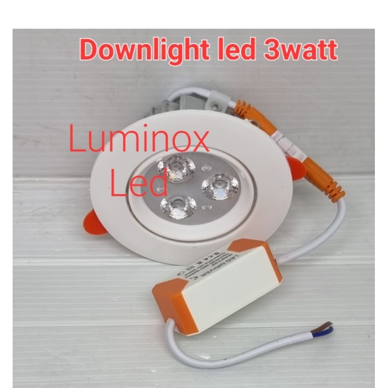 downlight plafon led 3w 3mata 3watt / spotlight ceiling inbow led 3 watt 3w 3mata 220volt