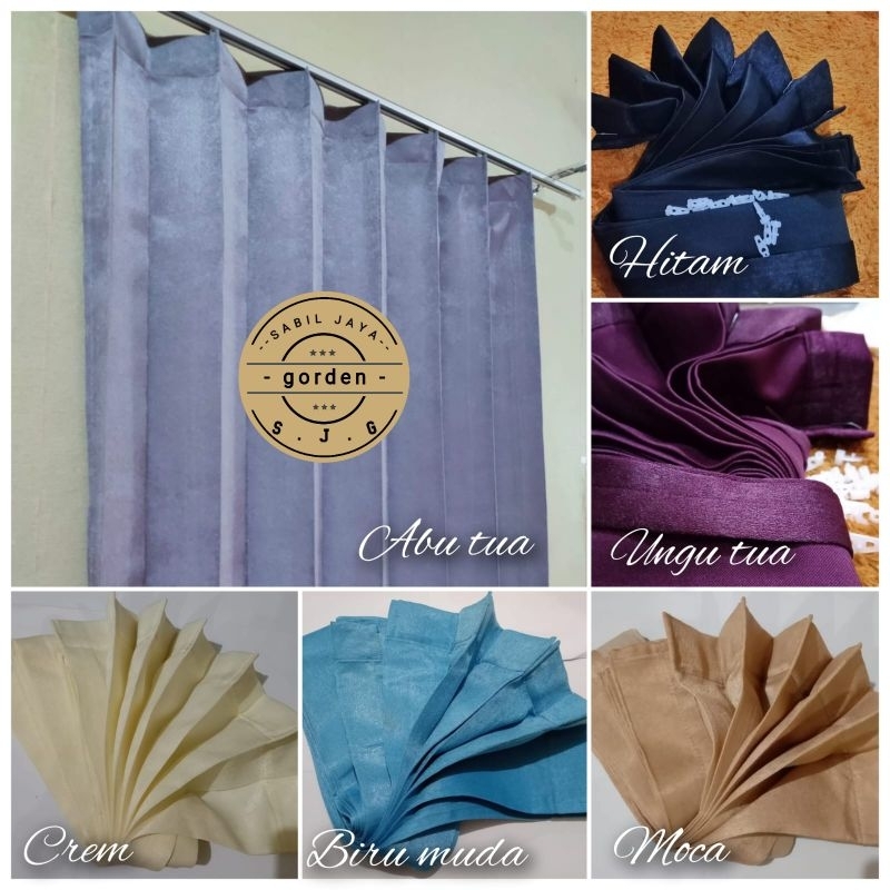 Gorden Plisket Cantolan Kawat Bahan Embos Polos