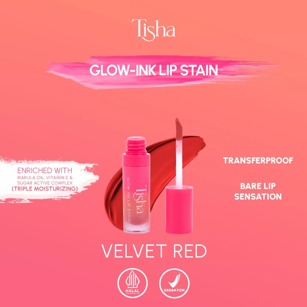 TISHA glow ink lip stain lip tint / lip tint