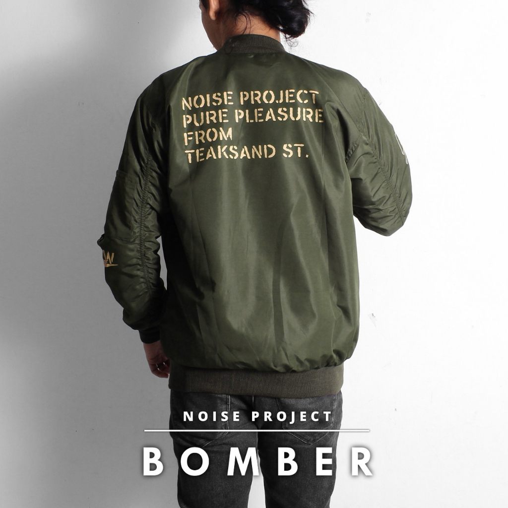 Jaket Noise Project Original Product Jaket Bomber Noise Jaket Outdoor Hitam