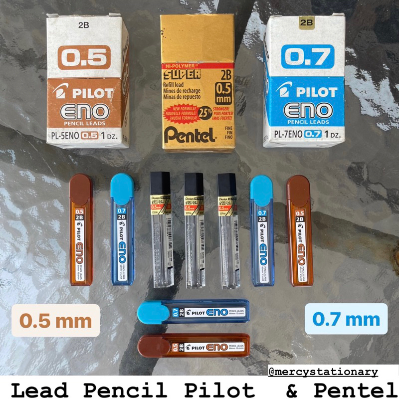 

Isi Pensil Mekanik Lead Pencil Pentel & Pilot ENO 0.5/0.7 mm