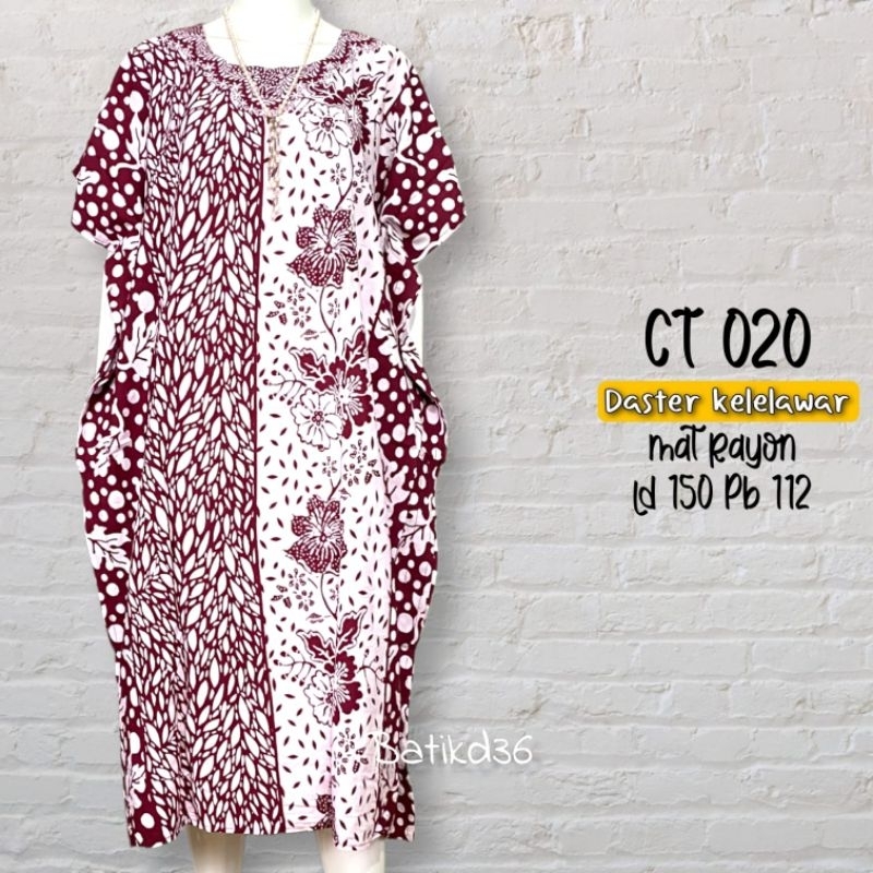 Baju Tidur Daster Kelelawar CT 20 Rayon Adem Jumbo Wanita model kekinian santai modern merah maroon