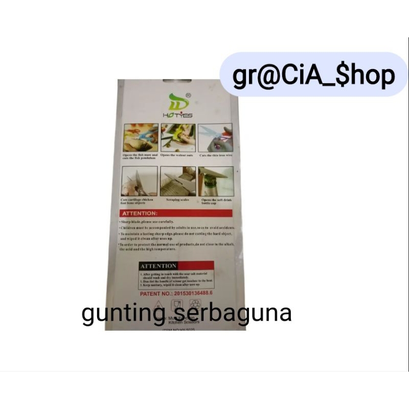 

Gunting serbaguna multi function kitchen scissors hotyes
