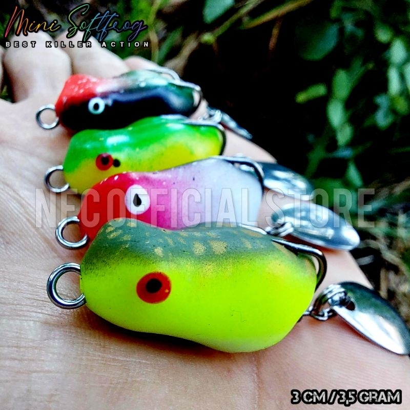 Mini Soft Frog 3 cm 3,5 gram Sensitif, Elastis, Kuat &amp; Mudah Hook up