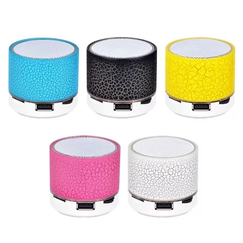 Speaker Bluetooth CRECK effect ( motif retak ) mini s-10 lampu LED super bass